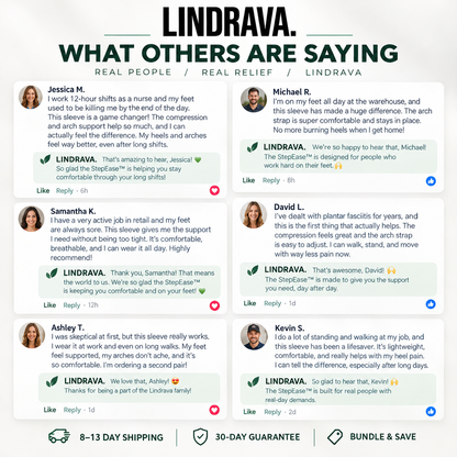 Lindrava StepEase™ Heel & Arch Support Sleeve